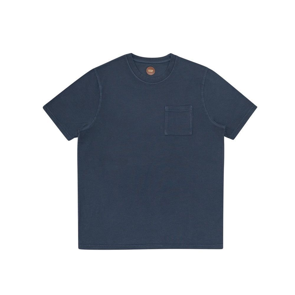 Common People Navy Seersucker Textured T-Shirt Medium